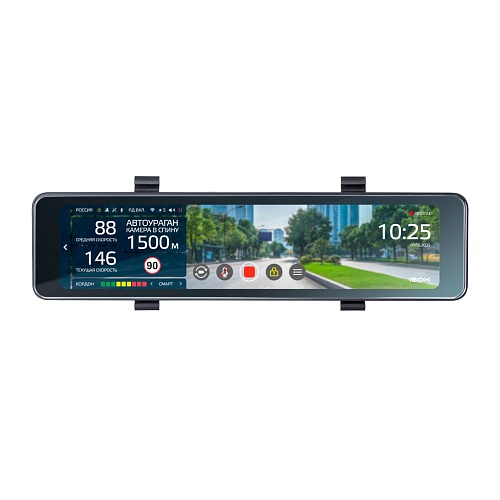 Видеорегистратор зеркало с сигнатурным радар-детектором iBOX Range 2 LaserVision WiFi Signature Dual