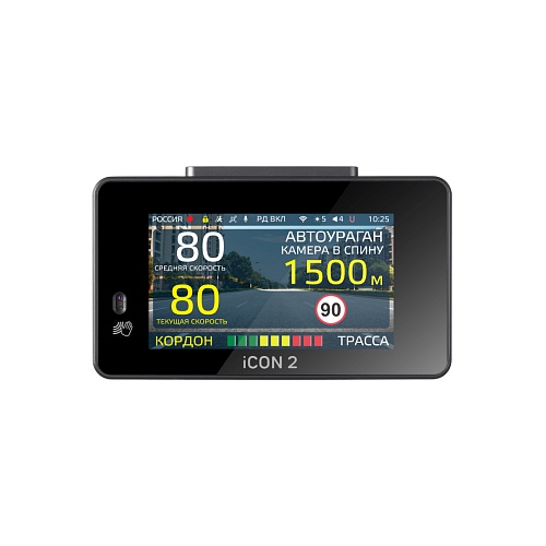 Видеорегистратор с сигнатурным радар-детектором iBOX iCON 2 LaserVision WiFi Signature Dual