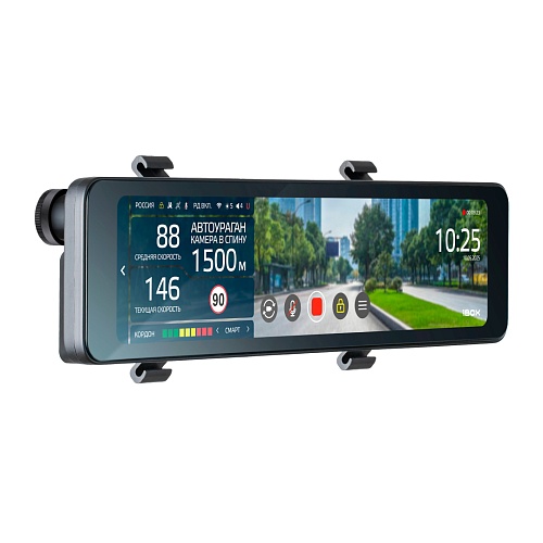 Видеорегистратор зеркало с сигнатурным радар-детектором iBOX Range 2 LaserVision WiFi Signature Dual