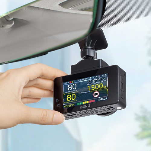 Видеорегистратор с радар-детектором iBOX iCON 2 LaserVision WiFi Signature Dual
