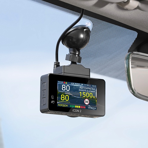 Видеорегистратор с радар-детектором iBOX iCON 2 LaserVision WiFi Signature Dual