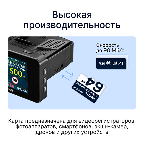 Карта памяти microSDXC 64GB iBOX Industrial Speed Card