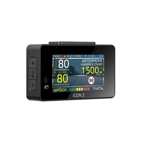 Видеорегистратор с сигнатурным радар-детектором iBOX iCON 2 LaserVision WiFi Signature Dual
