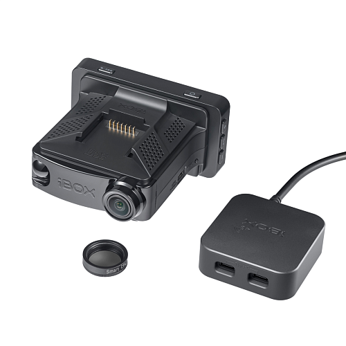 Видеорегистратор с радар-детектором iBOX F5 PRO 4K LaserScan WiFi Signature Dual + Адаптер питания Cloud Cord Type-C CC 58 с технологией Контроль