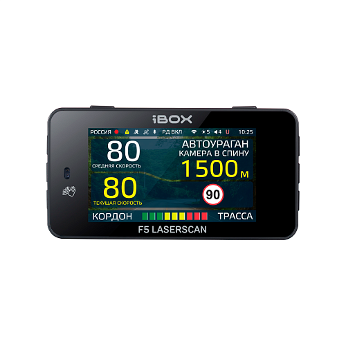 Видеорегистратор с сигнатурным радар-детектором iBOX F5 LaserScan WiFi Signature Dual