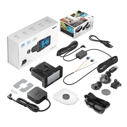 Видеорегистратор с радар-детектором iBOX F5 PRO 4K LaserScan WiFi Signature Dual + Адаптер питания Cloud Cord Type-C CC 58 с технологией Контроль