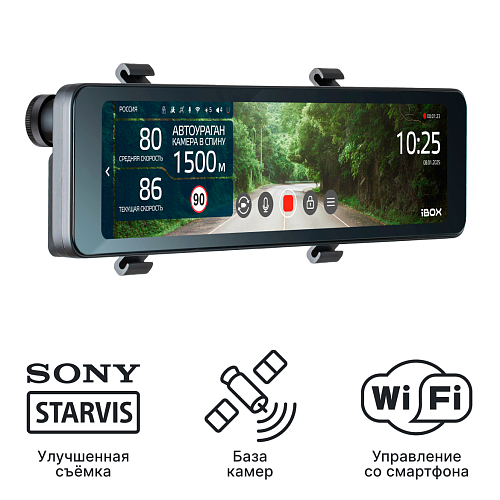 Видеорегистратор зеркало с базой камер iBOX Rover 2
