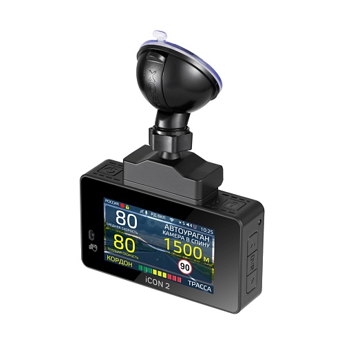 Видеорегистратор с радар-детектором iBOX iCON 2 LaserVision WiFi Signature Dual
